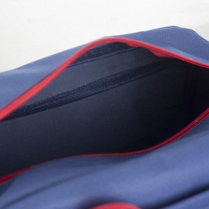 Сумка спортивная, отдел на молнии, наружный карман, цвет синий/красный