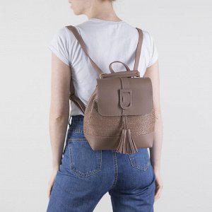 Рюкзак-сумка, плетёный, отдел на шнурке, цвет хаки