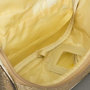 Косметичка-сумочка, отдел на молнии, зеркало, цвет золото