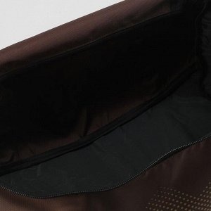 Сумка спортивная, отдел на молнии, 2 наружных кармана, длинный ремень, цвет коричневый