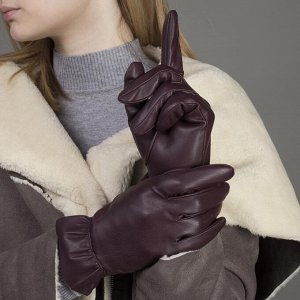Перчатки женские, размер 7, с утеплителем, цвет фиолетовый