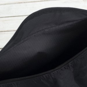 Сумка спортивная, отдел на молнии, 2 наружных кармана, цвет чёрный