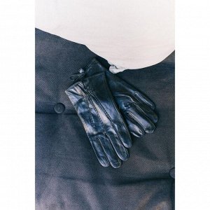 Перчатки мужские, размер 10, с подкладом, цвет чёрный