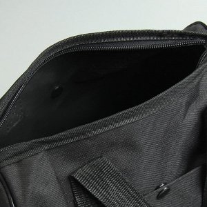 Косметичка-сумочка, отдел на молнии, 2 наружных кармана, ручки, цвет чёрный