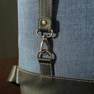 Рюкзак-сумка, отдел на молнии, цвет синий/чёрный