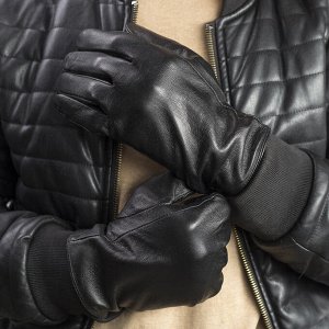 Перчатки мужские, размер 10, с утеплителем, цвет чёрный