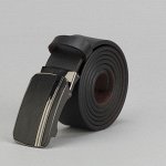 Ремень мужской, гладкий, пряжка металл, ширина - 3,6 см, цвет чёрный
