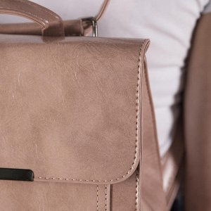Рюкзак-сумка, отдел на молнии, с расширением, наружный карман, цвет розовый
