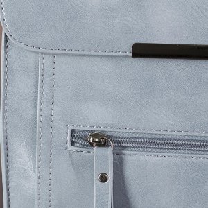 Рюкзак-сумка, отдел на молнии, с расширением, наружный карман, цвет синий