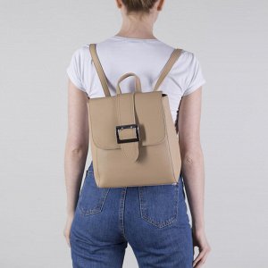 Рюкзак-сумка, отдел на молнии, наружный карман, цвет бежевый