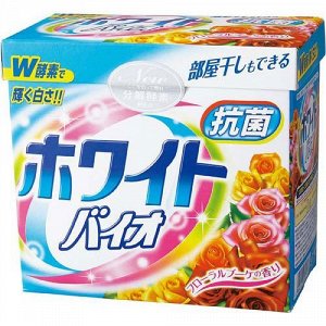 Nihon Стиральный порошок "White Bio Plus Antibacterial" (с кондиционером, цветочный аромат) 0,8 кг / 10