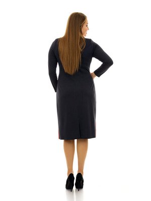 Платье Ткань-французский трикотаж 
Состав-вискоза 50%, полиэстер 40%, шерсть 10% 
Длина платья- 110 см 
Длина рукава- 62 см