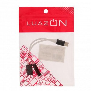 Переходник LuazON ADP-2, с Type-C на Jack 3.5 и Type-C, чёрный