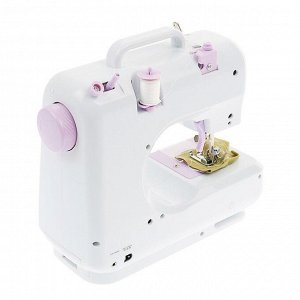 Швейная машина FIRST FA5700-2, 12 операций, полуавтомат, от батареек/сети, бело-фиолетовая