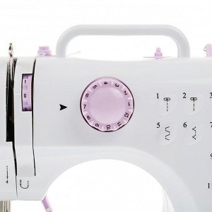 Швейная машина FIRST FA5700-2, 12 операций, полуавтомат, от батареек/сети, бело-фиолетовая