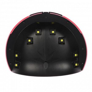 Лампа для гель-лака LuazON LUF-17, LED, 24 Вт, 8 диодов, таймер 60/90/120 с, USB, розовая