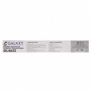 Плойка Galaxy GL 4623, 50 Вт, конусная, керамическое покрытие, d=25 мм, 200°С, красная