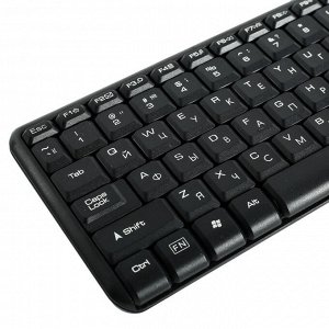 Комплект клавиатура и мышь Smartbuy 222358AG-K, беспроводной, мембранный, USB, черный