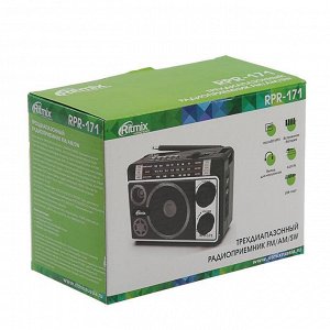 Радиоприёмник Ritmix RPR-171, FM, MP3, USB, AUX