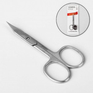 Ножницы маникюрные, загнутые, широкие, 9,5 см, цвет серебристый, NSEC-603-D-CVD