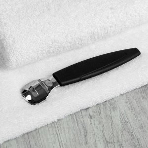 Педикюрный станок с лезвием, прорезиненная ручка, 14 см, цвет чёрный, RF-0701