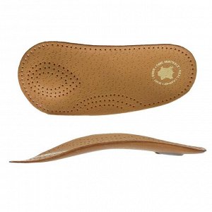 Braus Стельки для обуви амортизирующие, с жёстким супинатором, 43-44 р-р, пара, цвет светло-коричневый
