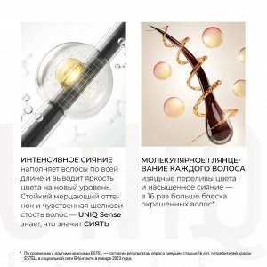 Estel Краска для волос тон 3/17 тёмный шатен пепельно-коричневый без аммиака ESTEL Uniq Sense 125мл