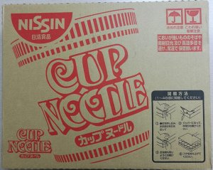 Лапша Nissin "Cup Noodle" с креветкой и соевым соусом, ящик (20шт по 78гр)