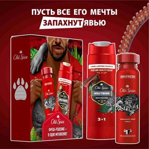 Подарочный набор OLD SPICE Аэрозольный дезодорант 150мл + Гель для душа 250мл Wolfthorn