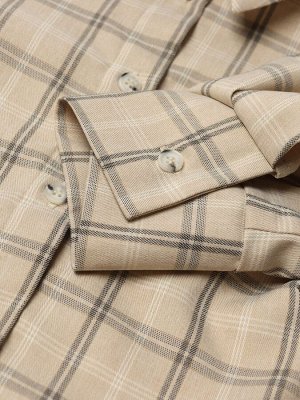 Рубашка женская MINAKU: Casual Collection, бежевый в клетку