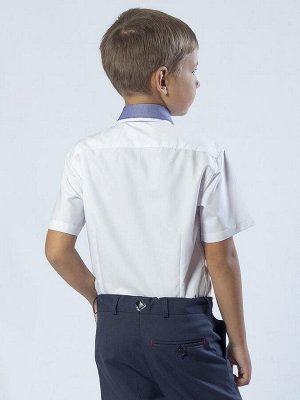 Сорочка приталенного силуэта для мальчика/голубой