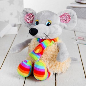 Мягкая игрушка "Мышонок" разноцветный шарф