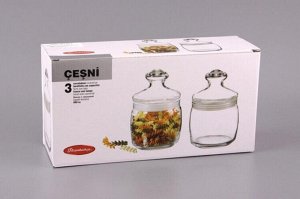"PSB" CESNI" Набор банок для сыпучих продуктов 0,5л 3шт. 213027