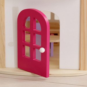 Кукольный домик "Розовое волшебство", с мебелью