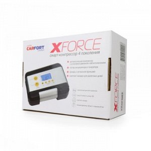 Компрессор а/м CARFORT X-Force ЖК дисплей, тест АКБ и ген-ра, алюминиевый, 30 л/м 12V, 140W, 7 Ат