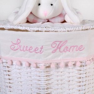 Корзина универсальная плетёная с крышкой Доляна Sweet Home, 34,5?34,5?43,5 см