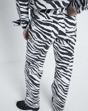 Свободные прямые джинсы Black Zebra