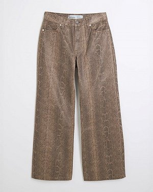Джинсы Petite Snakeskin свободного кроя прямого кроя