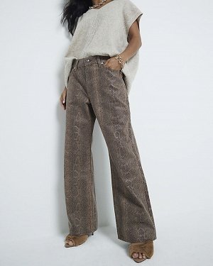 Джинсы Petite Snakeskin свободного кроя прямого кроя