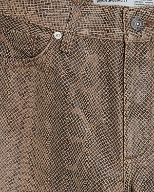 Джинсы Petite Snakeskin свободного кроя прямого кроя