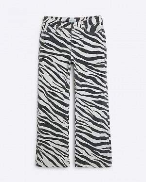 Свободные прямые джинсы Petite Black Zebra