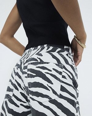 Свободные прямые джинсы Petite Black Zebra
