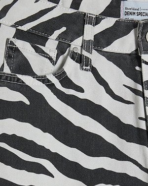 Свободные прямые джинсы Petite Black Zebra
