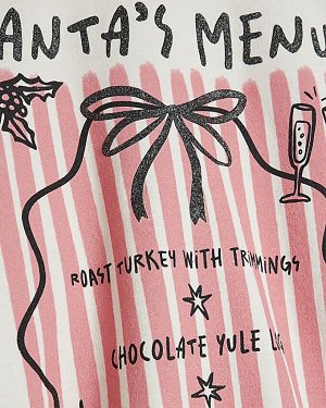 Рождественская толстовка Cream Santa's Menu