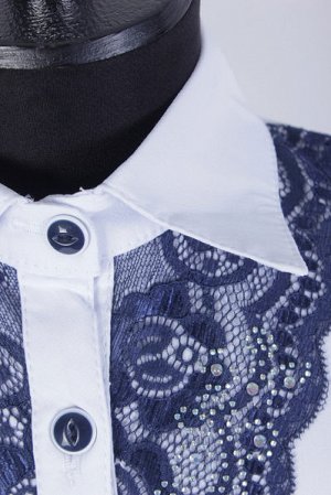 Бенгалиновая блузка на пуговицах c вырезом