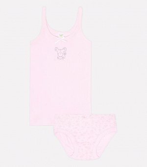 Комплект для девочки Crockid К 1111 нежно-розовый + цветочный луг