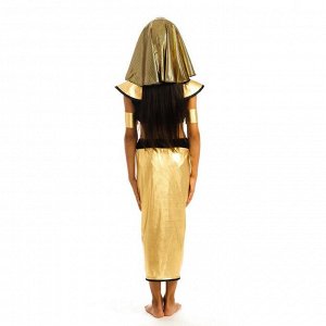 Карнавальный костюм «Клеопатра», головной убор, топик, штаны, нарукавники, р. 30, рост 122 см