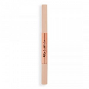 Карандаш д/бровей и гель/фиксации контурный Makeup Revolution Fluffy Dark Medium Brown