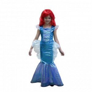 Детский карнавальный костюм "Русалочка", рост 122 см, цвет изумрудно-голубой