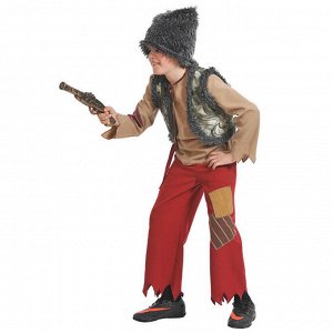 Карнавальный костюм "Разбойник с мушкетом" текстиль, рост 134-140 см  5043-L